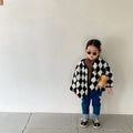 Children's Geometric Rhombus Thick Down Wool Clothing