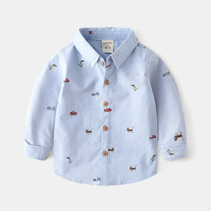 Boys' Long Sleeve Oxford Shirt for Kids (Spring/Fall)