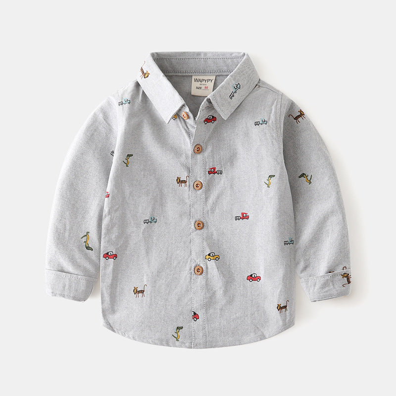 Boys' Long Sleeve Oxford Shirt for Kids (Spring/Fall)