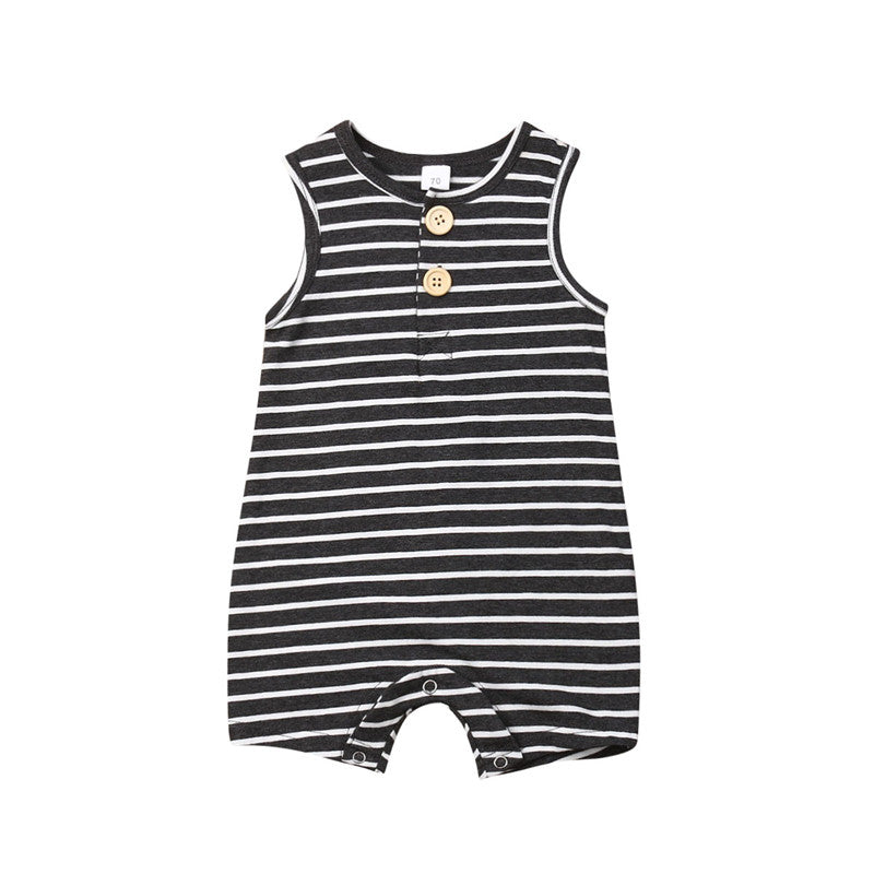 Sunny Stripes Baby Boy Romper Set — Summer Clothing for Little Ones
