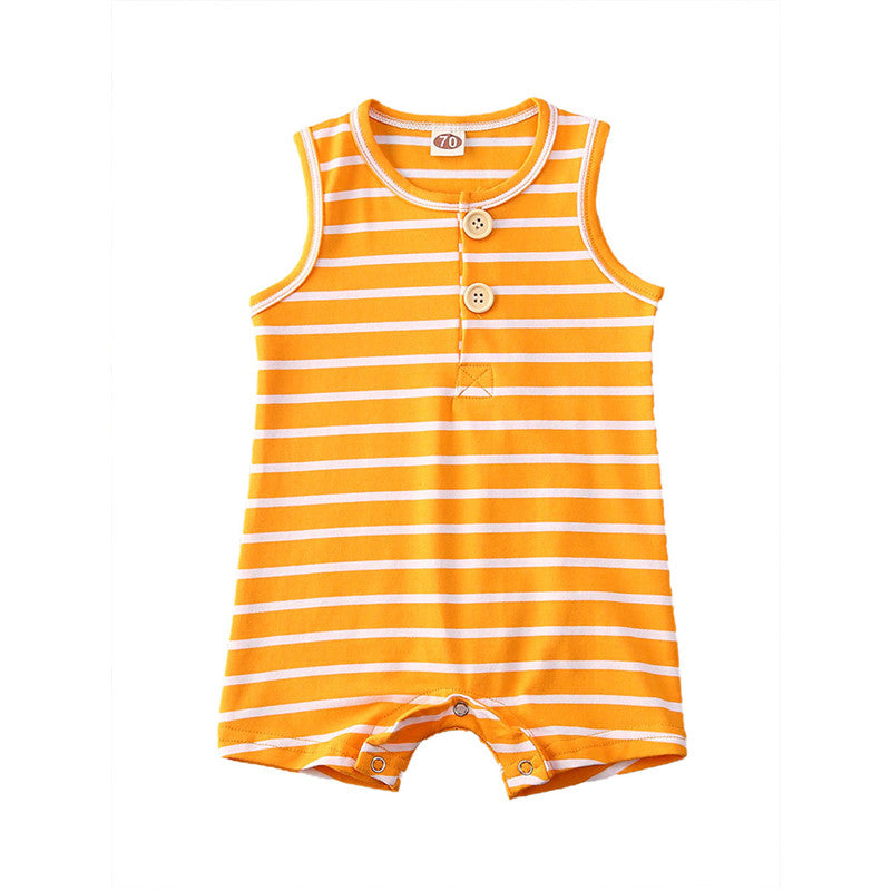 Sunny Stripes Baby Boy Romper Set — Summer Clothing for Little Ones