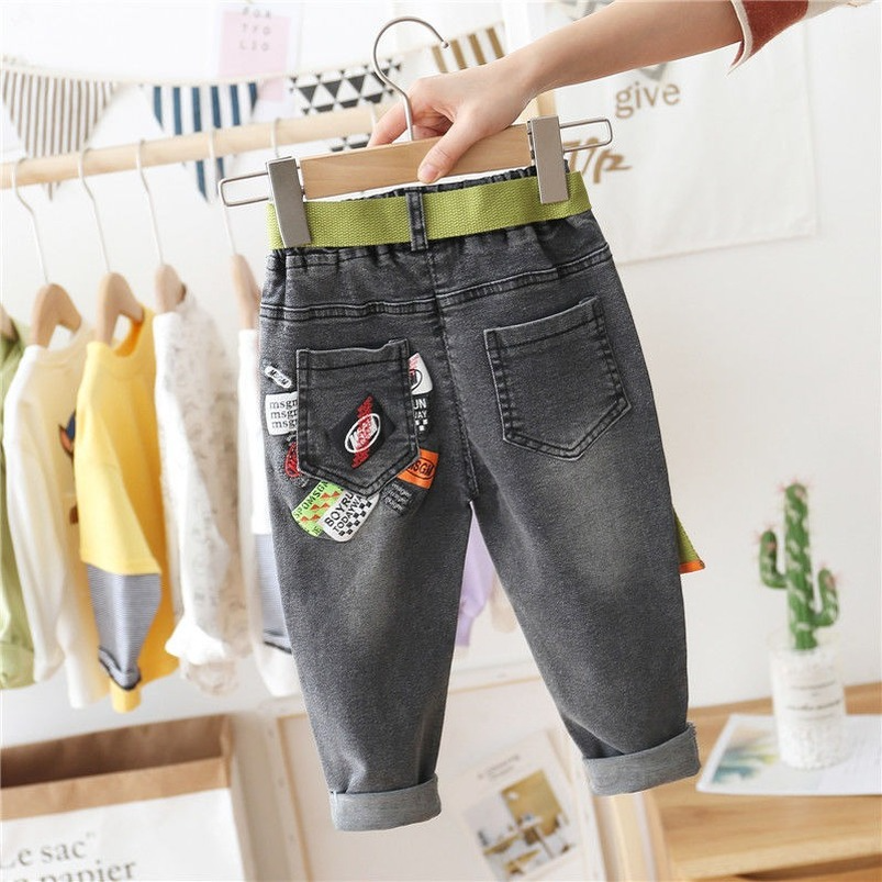 Toddler Boys Denim Cartoon Graffiti Jeans (Ages 2-6)