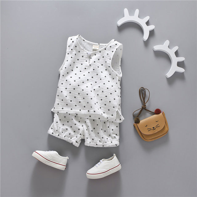 Little Explorer Summer Set — Cotton 2-Piece Outfit for Baby Boys