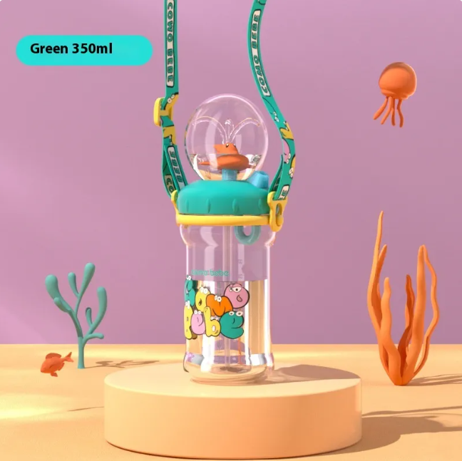 Whale Splash Sippy Cup for Toddlers — Leakproof Tritan Water Bottle