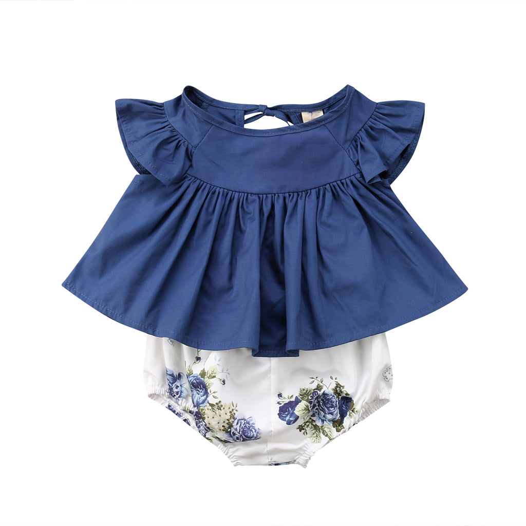 Kids Summer Outfit Set - Two Piece Clothing
