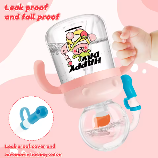 Whale Splash Sippy Cup for Toddlers — Leakproof Tritan Water Bottle