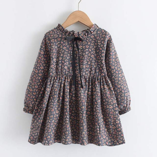 Autumn Floral Princess Dress for Girls Ages 2-8