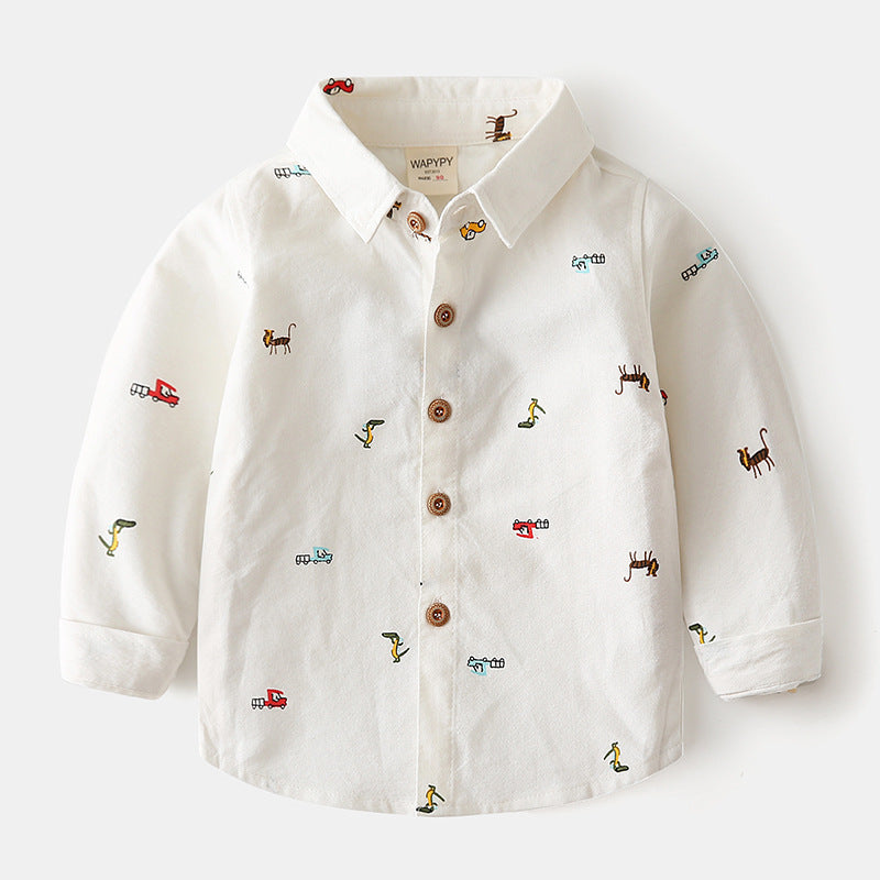 Boys' Long Sleeve Oxford Shirt for Kids (Spring/Fall)