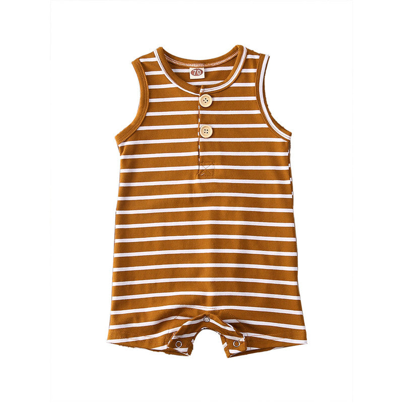 Sunny Stripes Baby Boy Romper Set — Summer Clothing for Little Ones