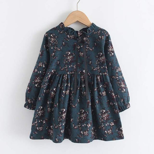 Autumn Floral Princess Dress for Girls Ages 2-8