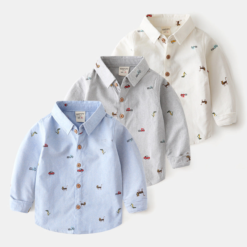 Boys' Long Sleeve Oxford Shirt for Kids (Spring/Fall)