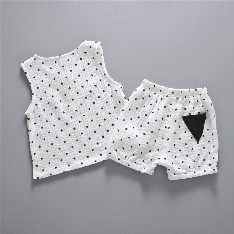 Little Explorer Summer Set — Cotton 2-Piece Outfit for Baby Boys