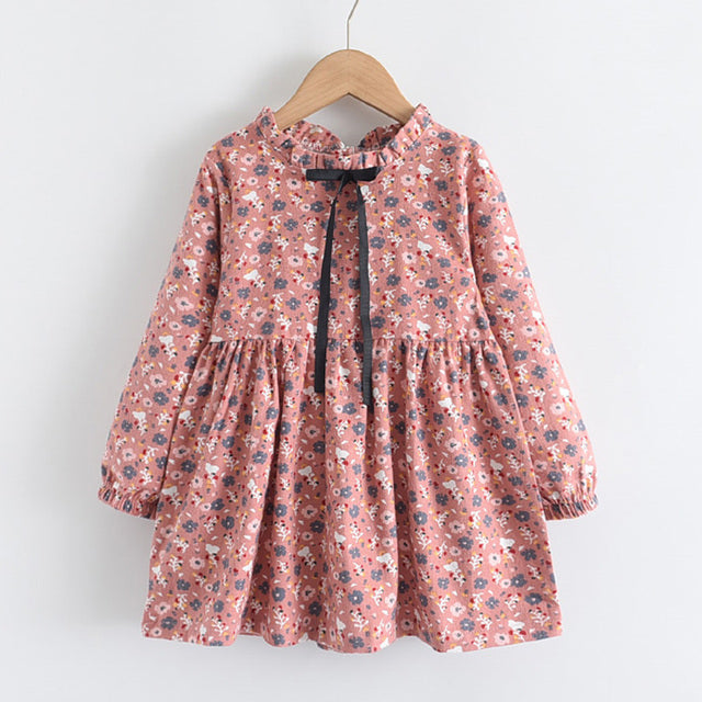 Autumn Floral Princess Dress for Girls Ages 2-8