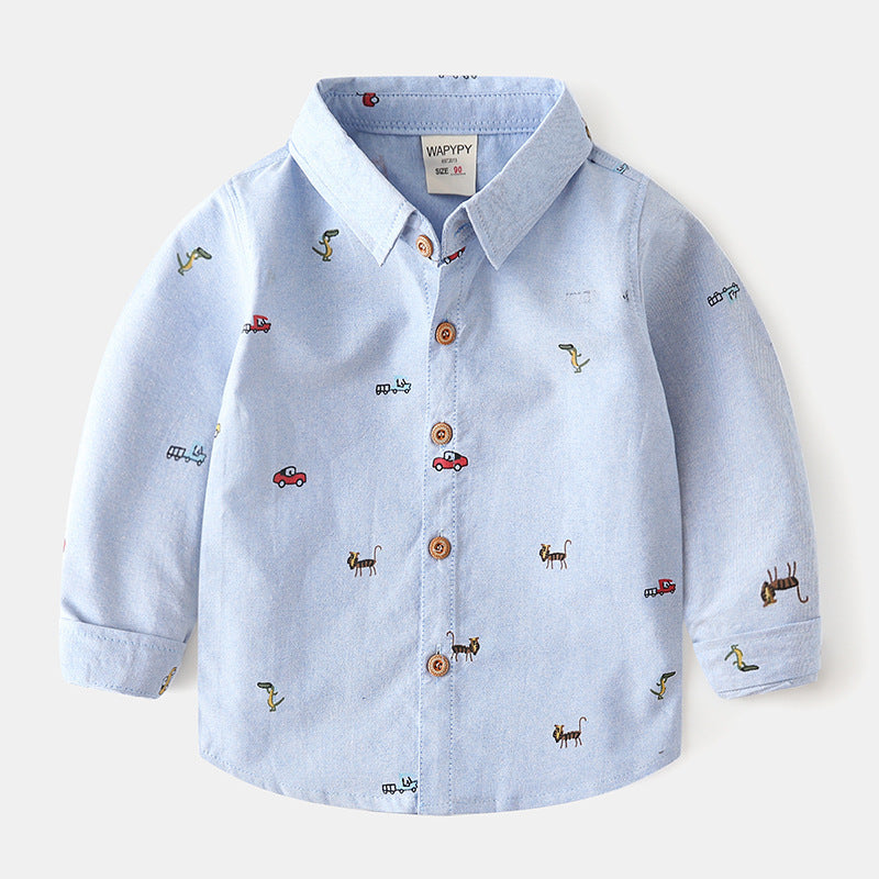 Boys' Long Sleeve Oxford Shirt for Kids (Spring/Fall)