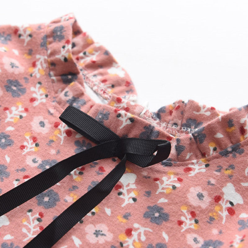 Autumn Floral Princess Dress for Girls Ages 2-8