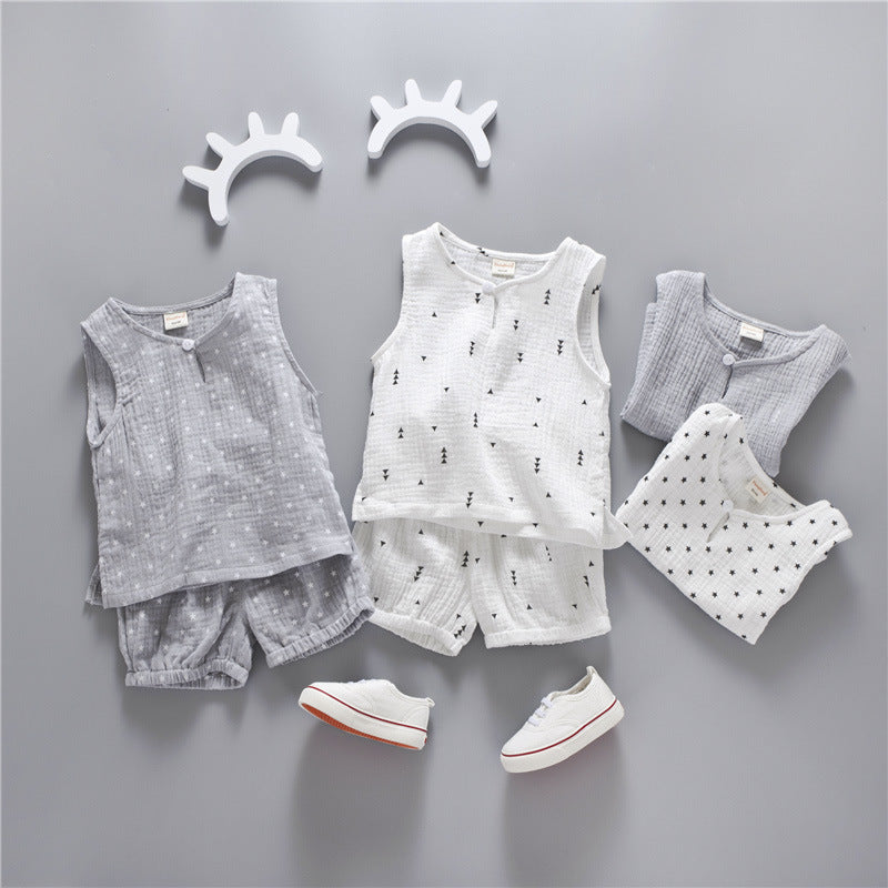 Little Explorer Summer Set — Cotton 2-Piece Outfit for Baby Boys