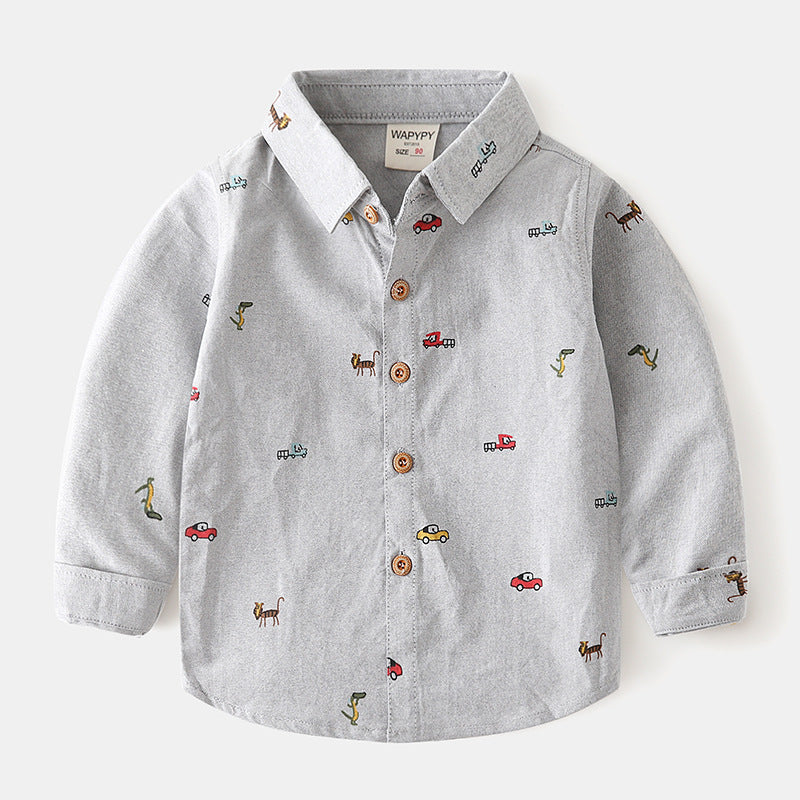 Boys' Long Sleeve Oxford Shirt for Kids (Spring/Fall)