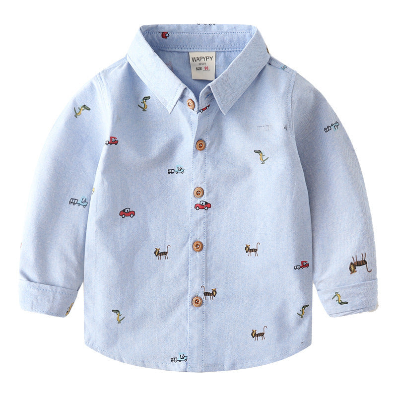 Boys' Long Sleeve Oxford Shirt for Kids (Spring/Fall)