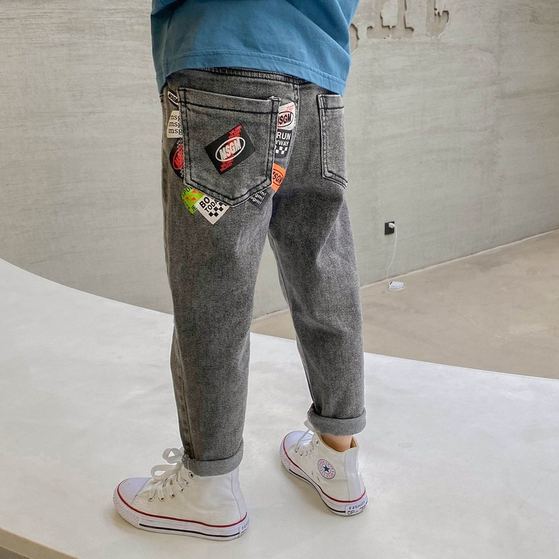 Toddler Boys Denim Cartoon Graffiti Jeans (Ages 2-6)