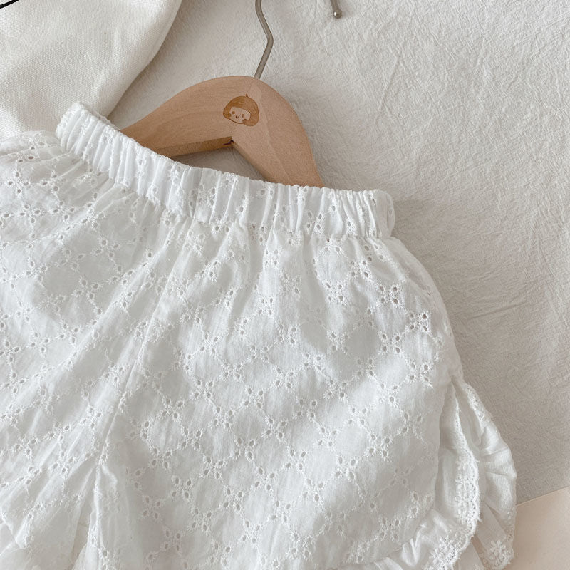 Lace Flower Hot Pants for Girls' Clothing