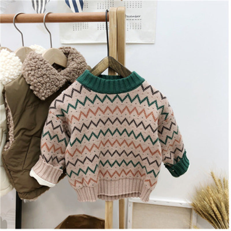 Petit Chic Unisex Baby Sweater — Korean-Style Knit for Boys & Girls