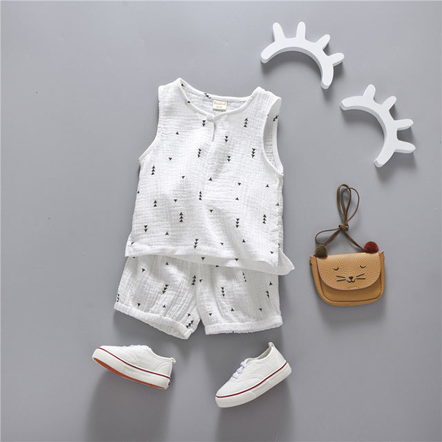 Little Explorer Summer Set — Cotton 2-Piece Outfit for Baby Boys