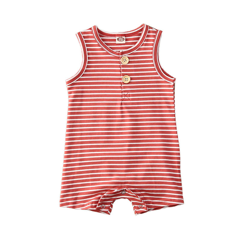Sunny Stripes Baby Boy Romper Set — Summer Clothing for Little Ones